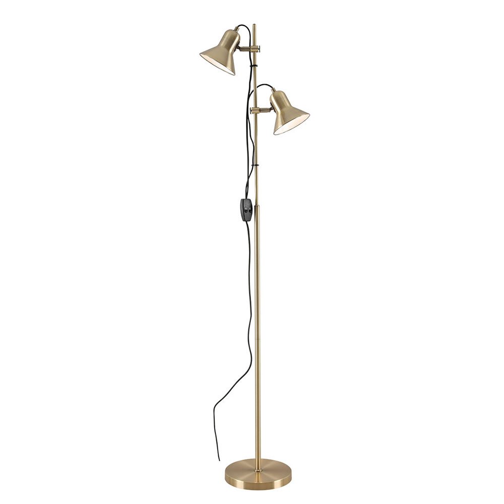 Corelli 2 Light Floor Lamp Antique Brass