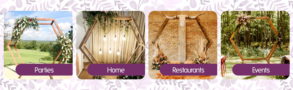 wood backdrop wedding