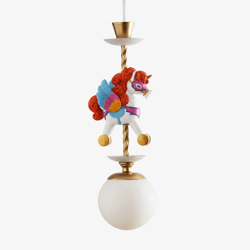 Shera - Lustre de unicórnio com 3 luzes (imagem do produto)