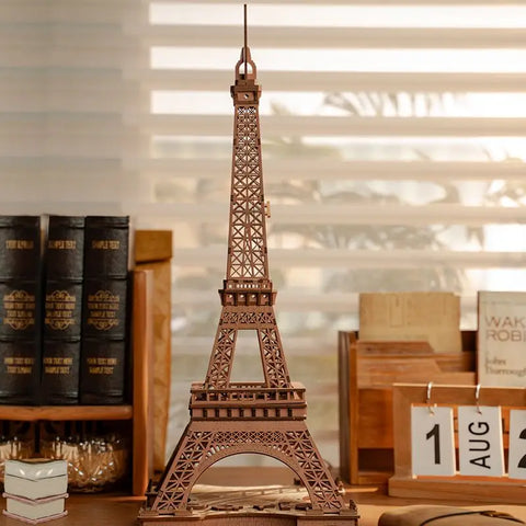 Puzzle 3D en bois illuminé Tour Eiffel