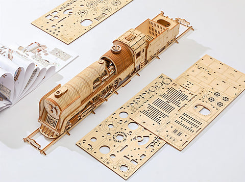 Puzzle 3D in legno del treno a vapore Fifijoy