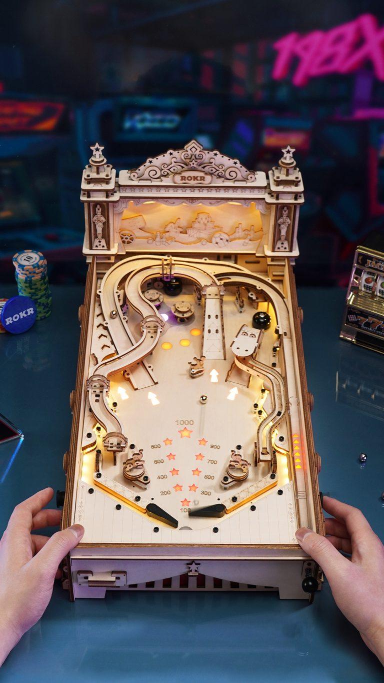 ROKR DIY Pinball Machine 3D Wooden Puzzle EG01 [Only Ship To U.S.]