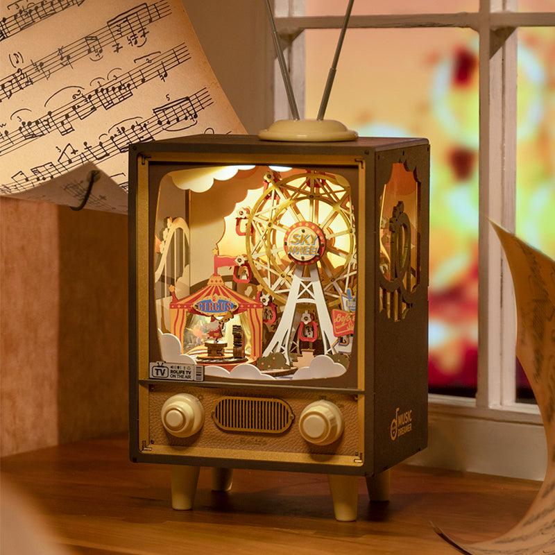 Rolife Sunset Carnival Wooden DIY Music Box Kit AMT01 [Only Ship To U.S.]