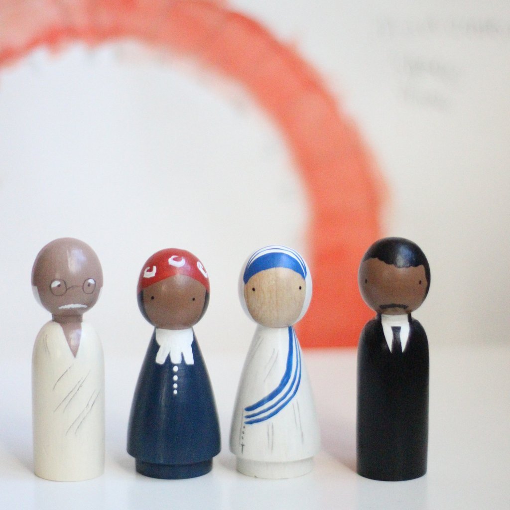 Goose Grease Wooden Peg Dolls - The Peace Makers
