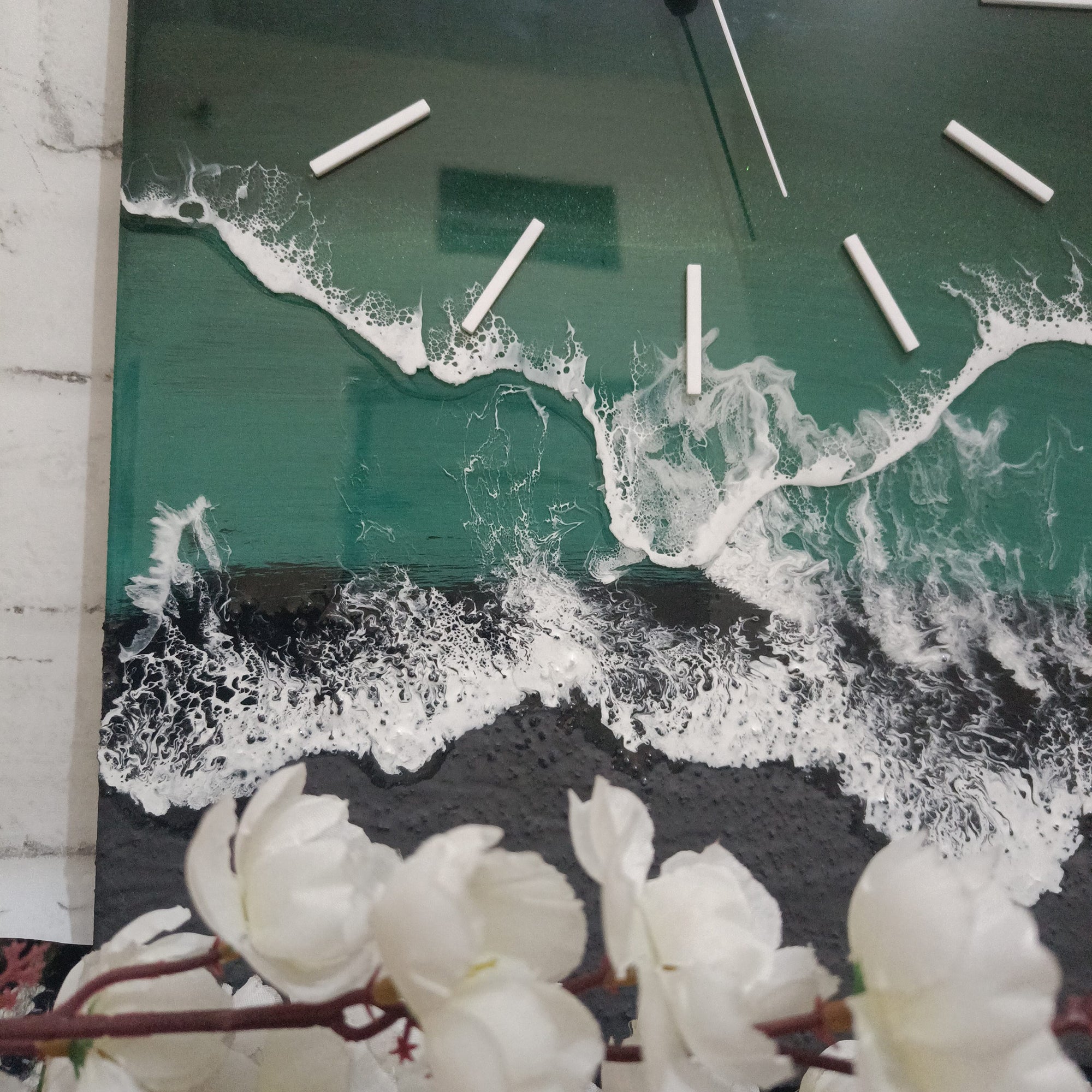 Multi Waves Epoxy Resin Wall Clock