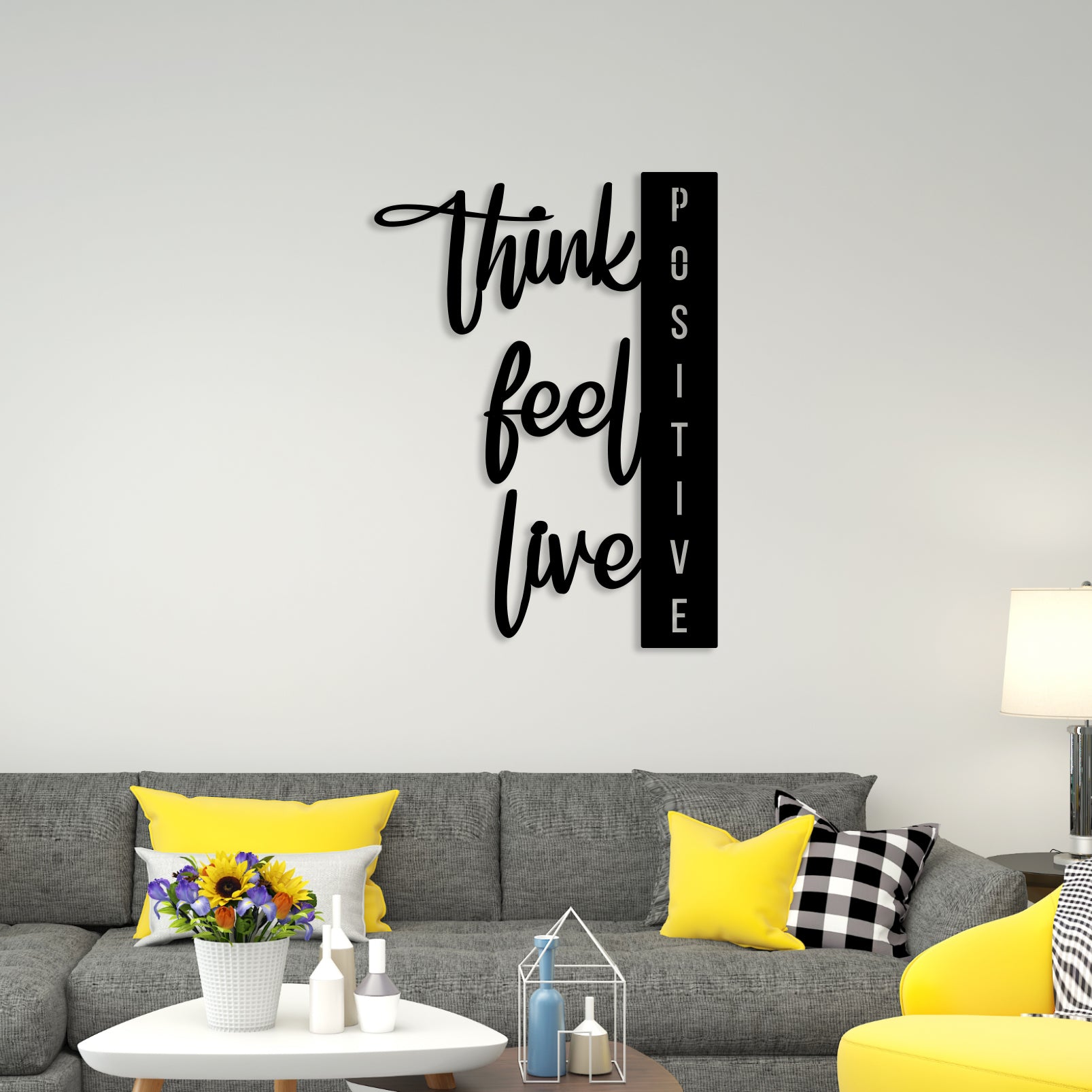 Positive Vibes Metal Wall Art