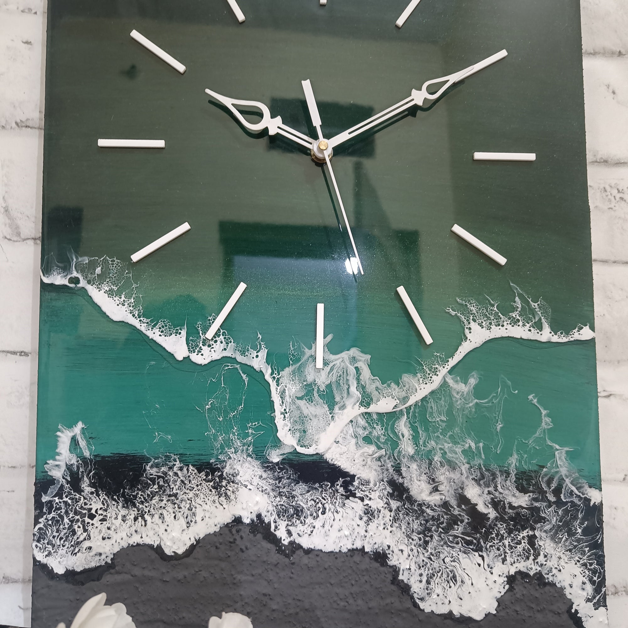 Multi Waves Epoxy Resin Wall Clock