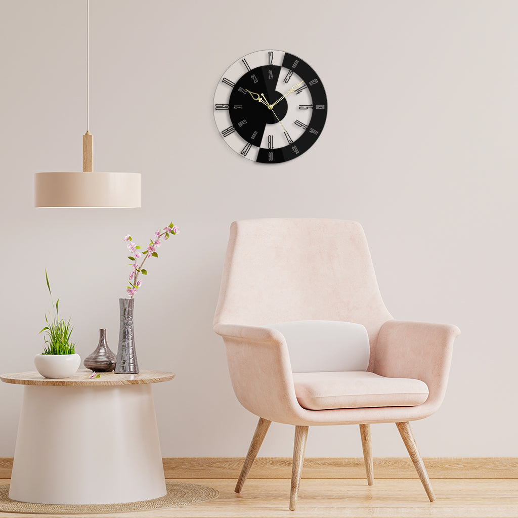 Acrylic Designer Roman Round Wall Clock