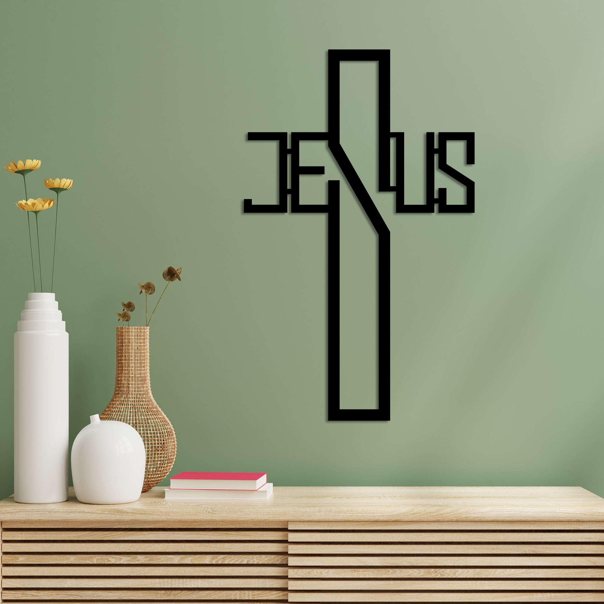 Jesus Cross Metal Wall Art