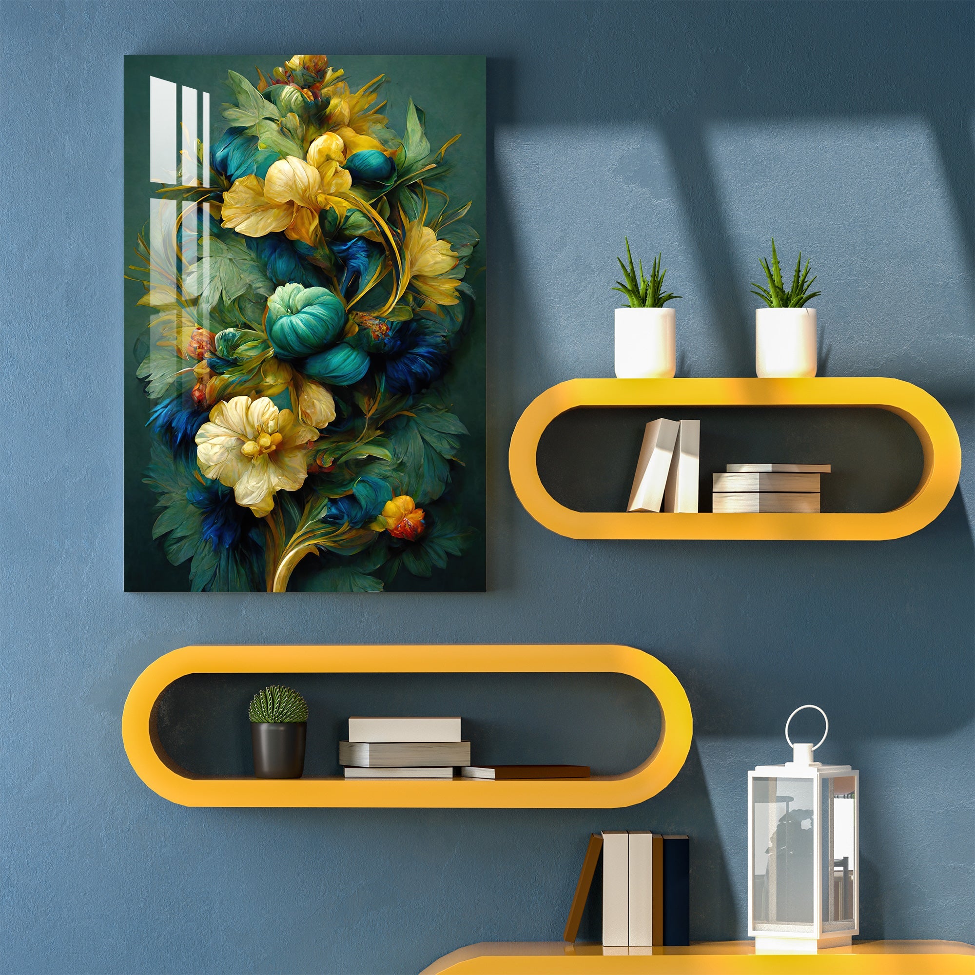 Shades of Green & Yellow Acrylic Wall Art - 23.5X16 inches / 3MM