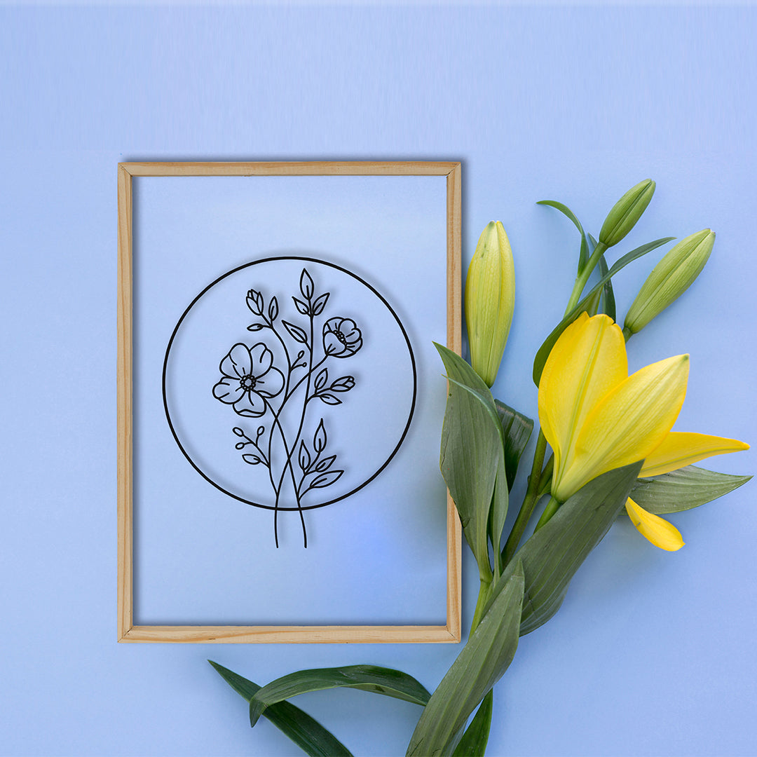 Bunch Of Flowers Acrylic Frame