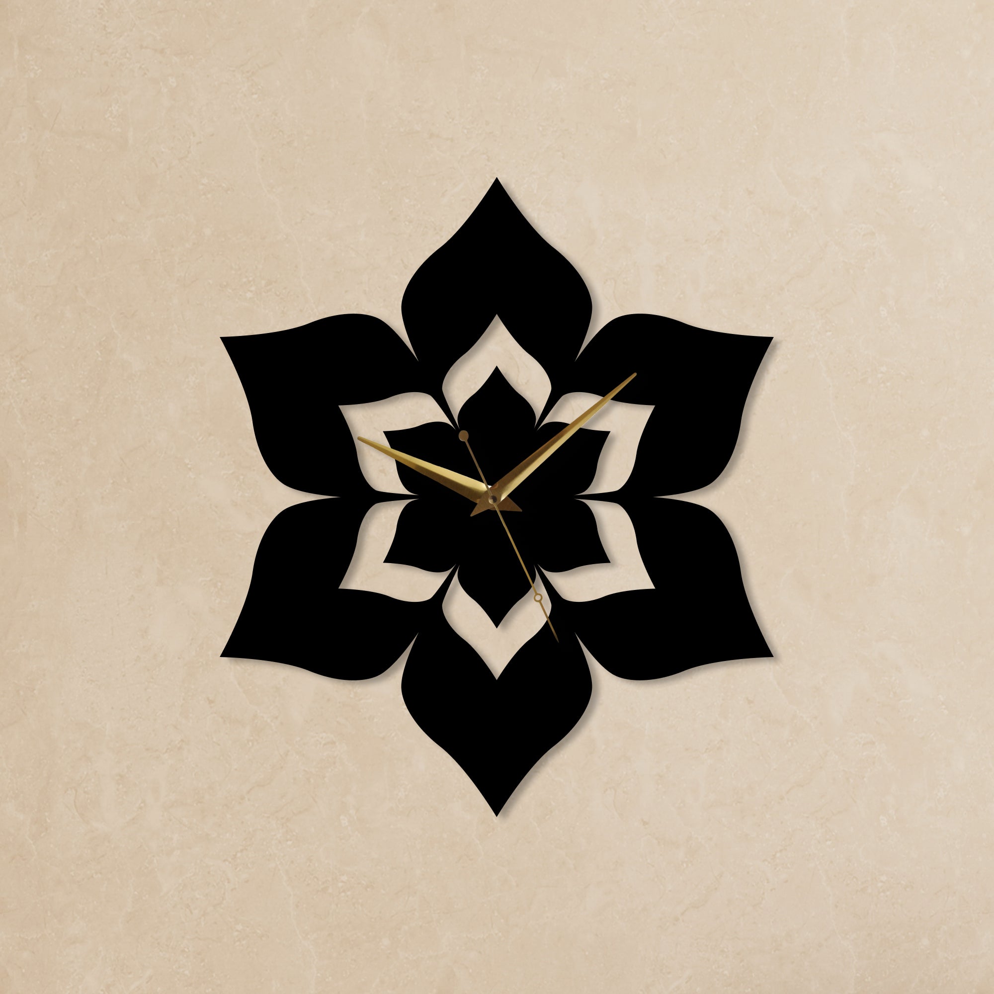 Gorgeous Flower Metal Wall Clock