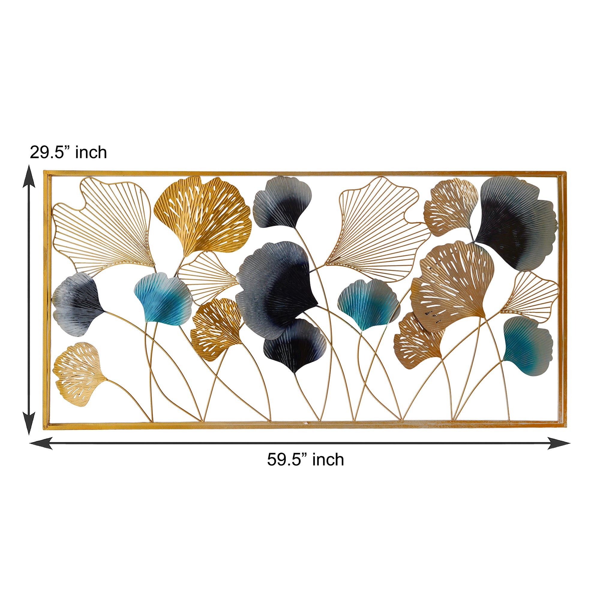 Floral Multicolored Metal Wall Art
