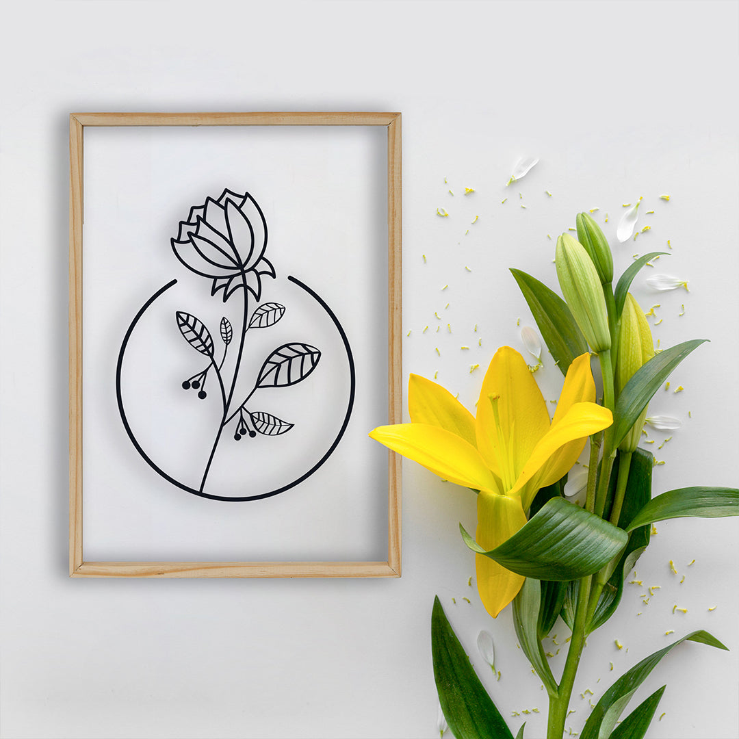 Lovely Flower Acrylic Frame