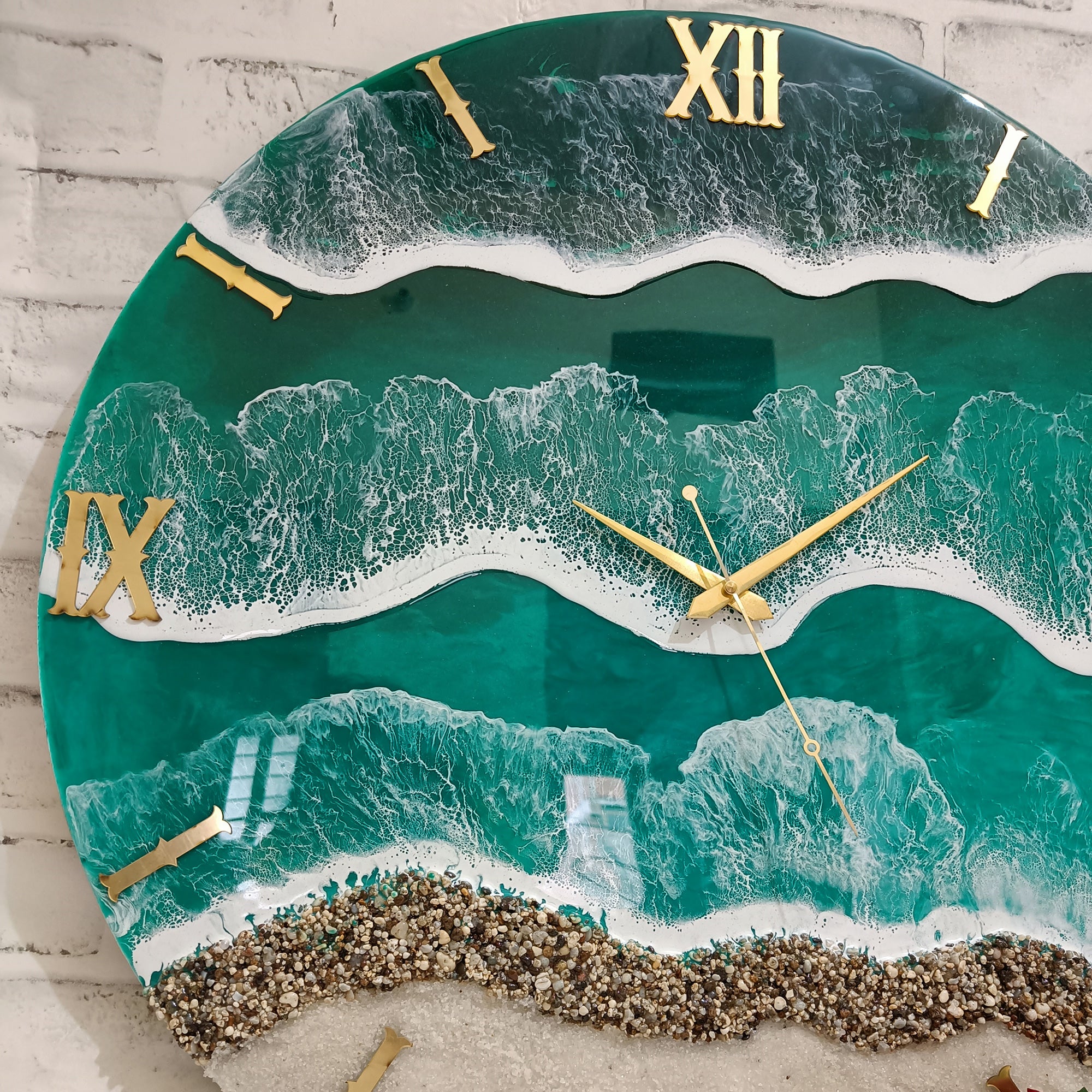 Multi Waves Epoxy Resin Wall Clock