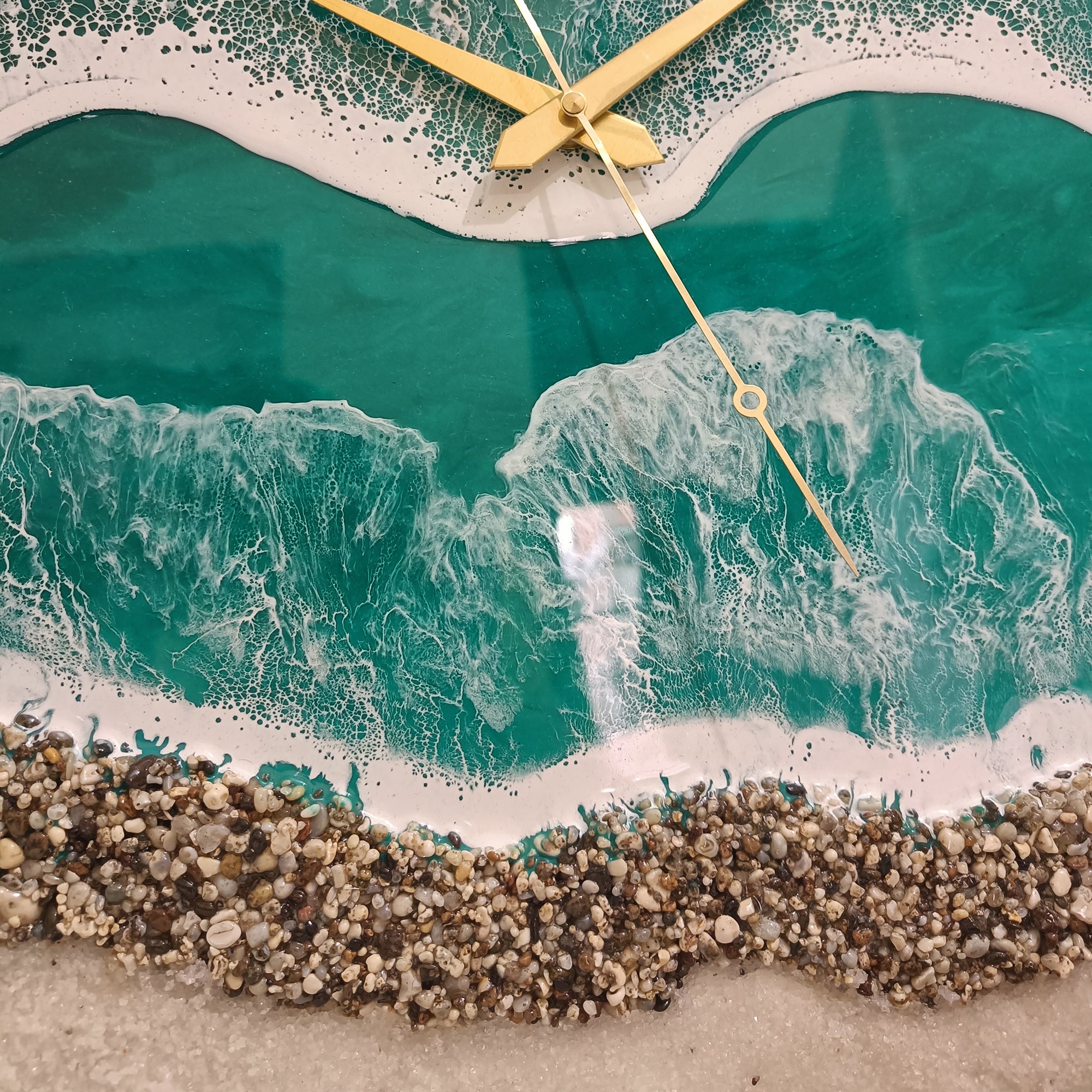 Multi Waves Epoxy Resin Wall Clock