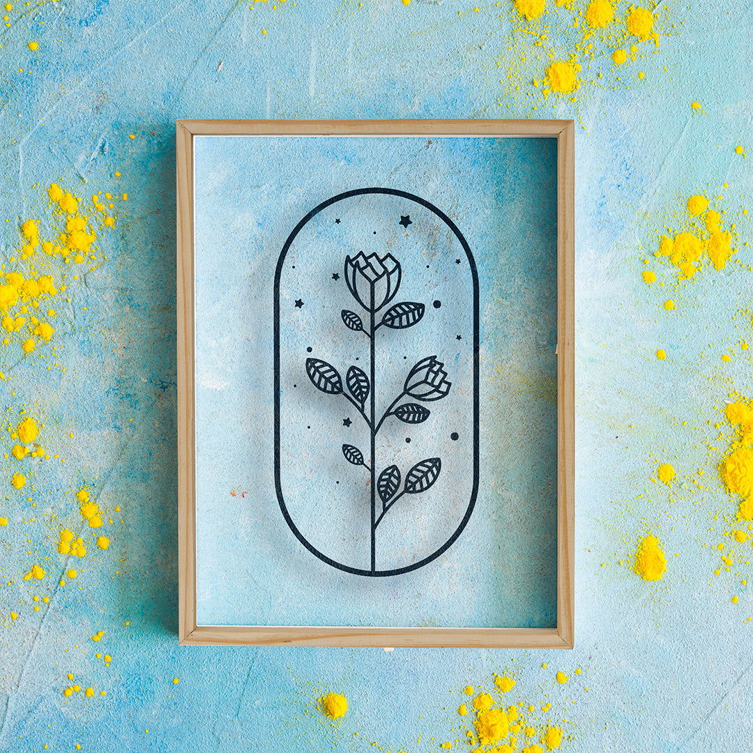 Rose Flower Acrylic Frame