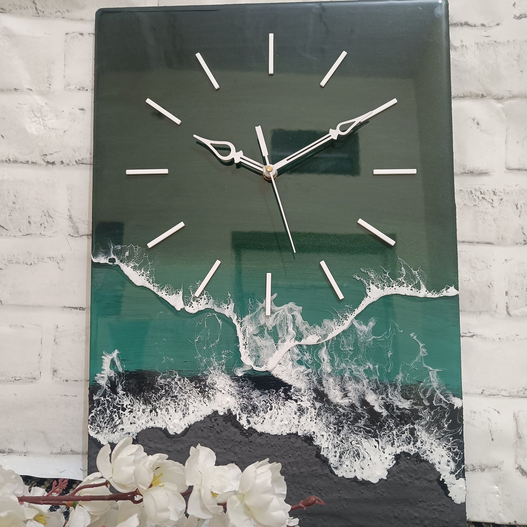 Multi Waves Epoxy Resin Wall Clock