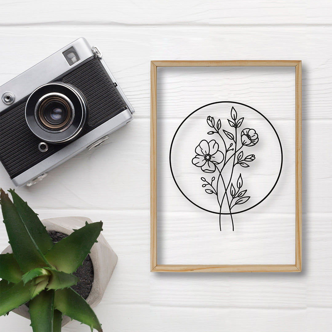 Bunch Of Flowers Acrylic Frame