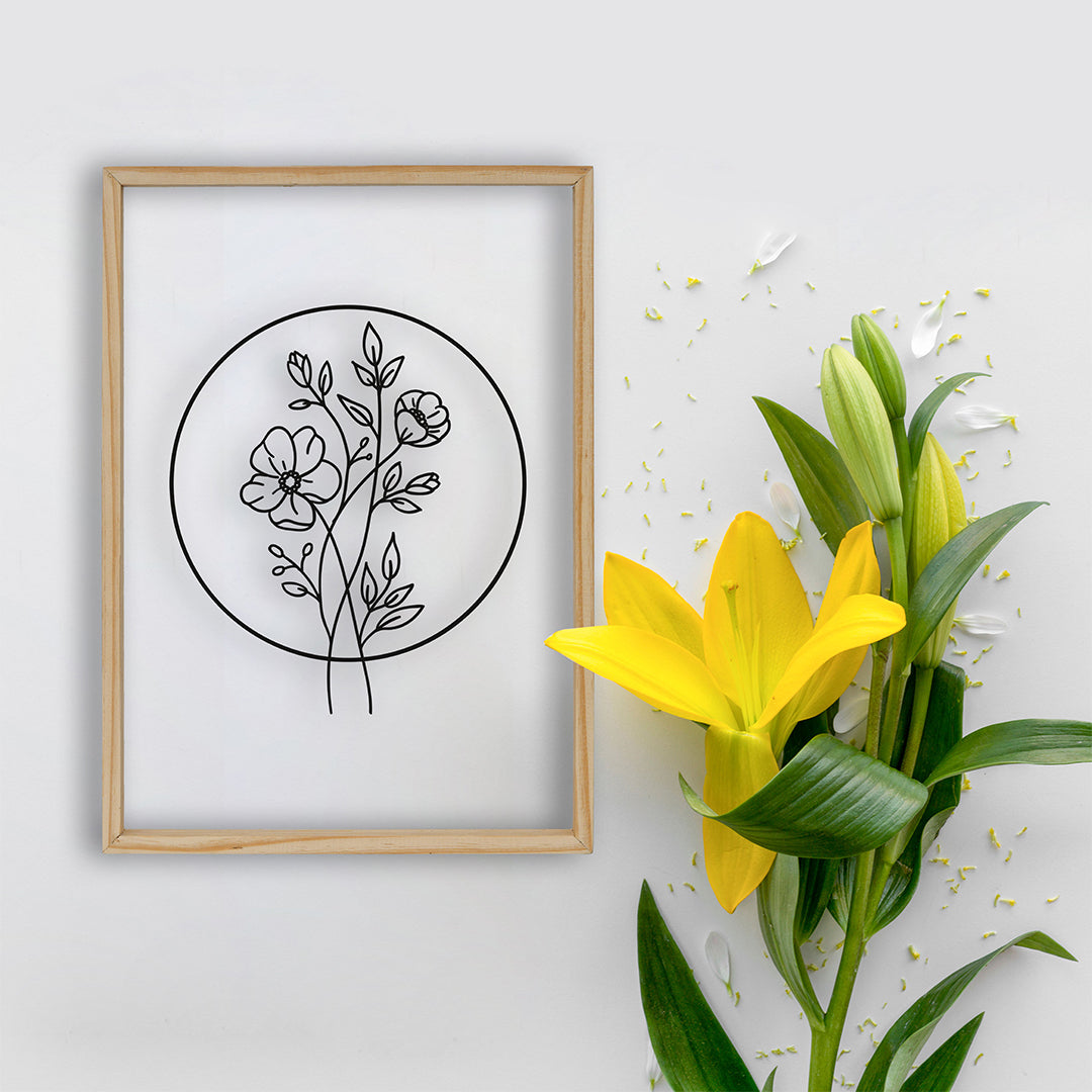 Bunch Of Flowers Acrylic Frame