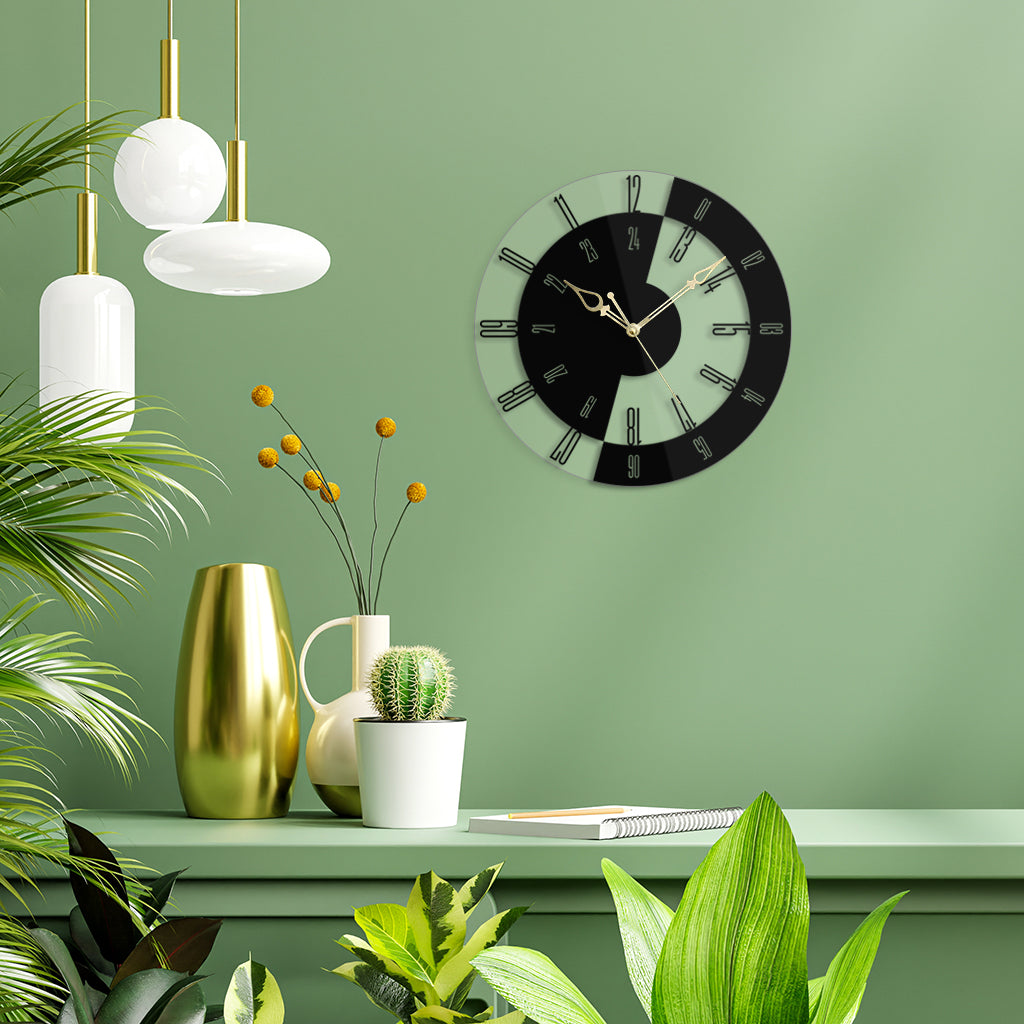 Acrylic Designer Roman Round Wall Clock