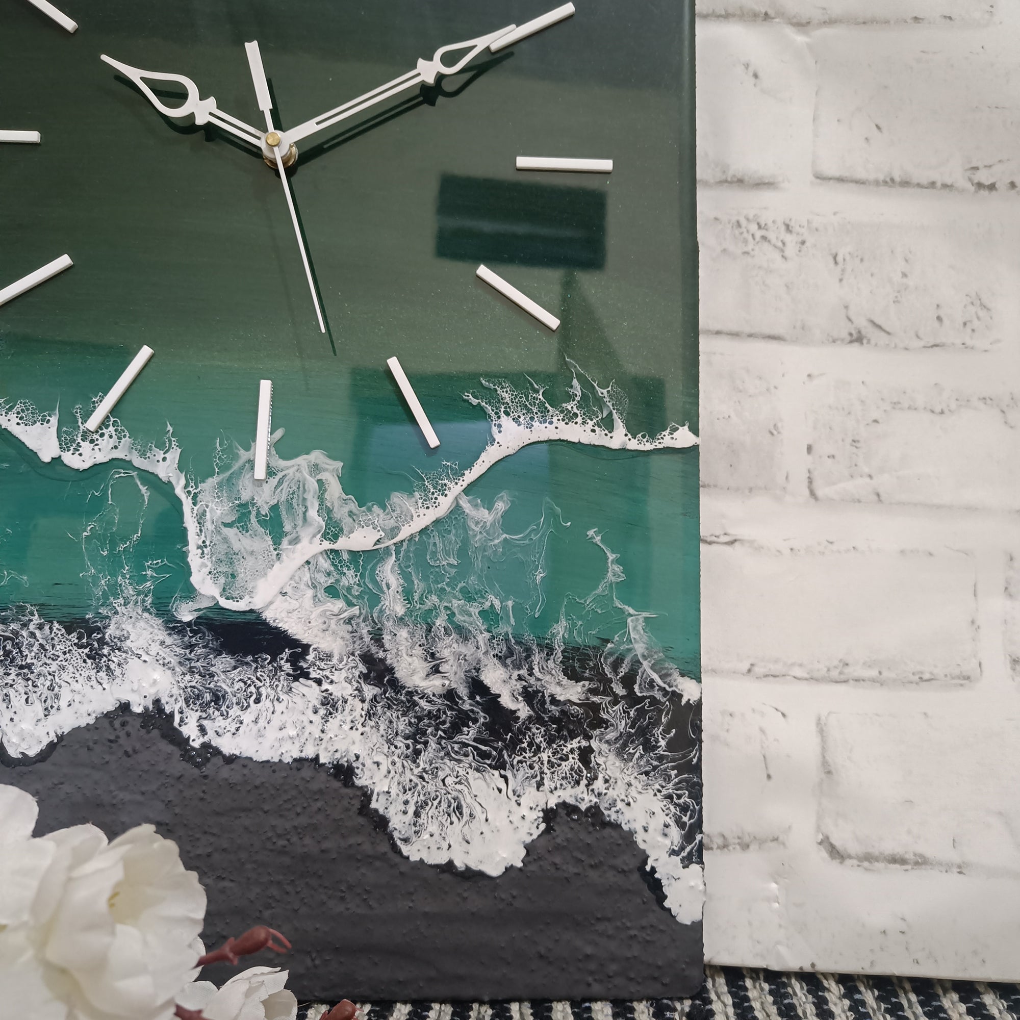 Multi Waves Epoxy Resin Wall Clock
