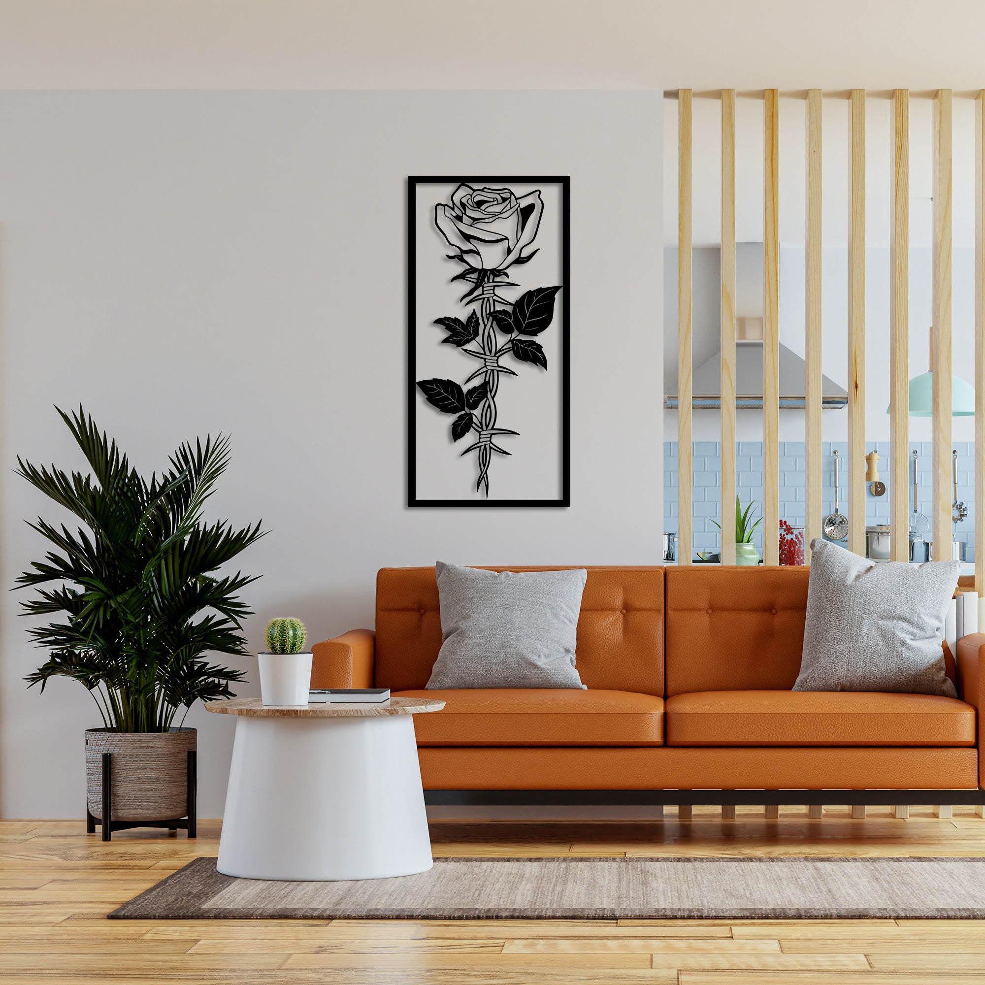 Beautiful Big Rose Metal Wall Art