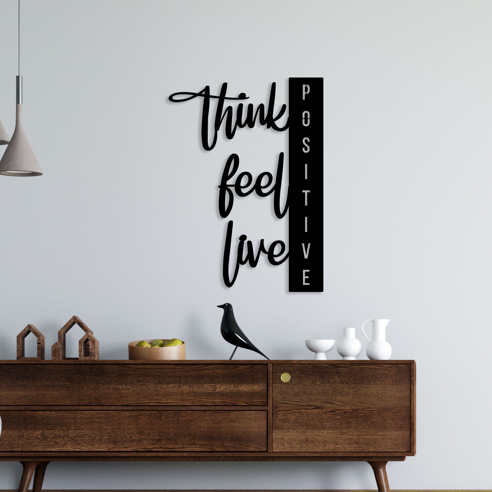 Positive Vibes Metal Wall Art