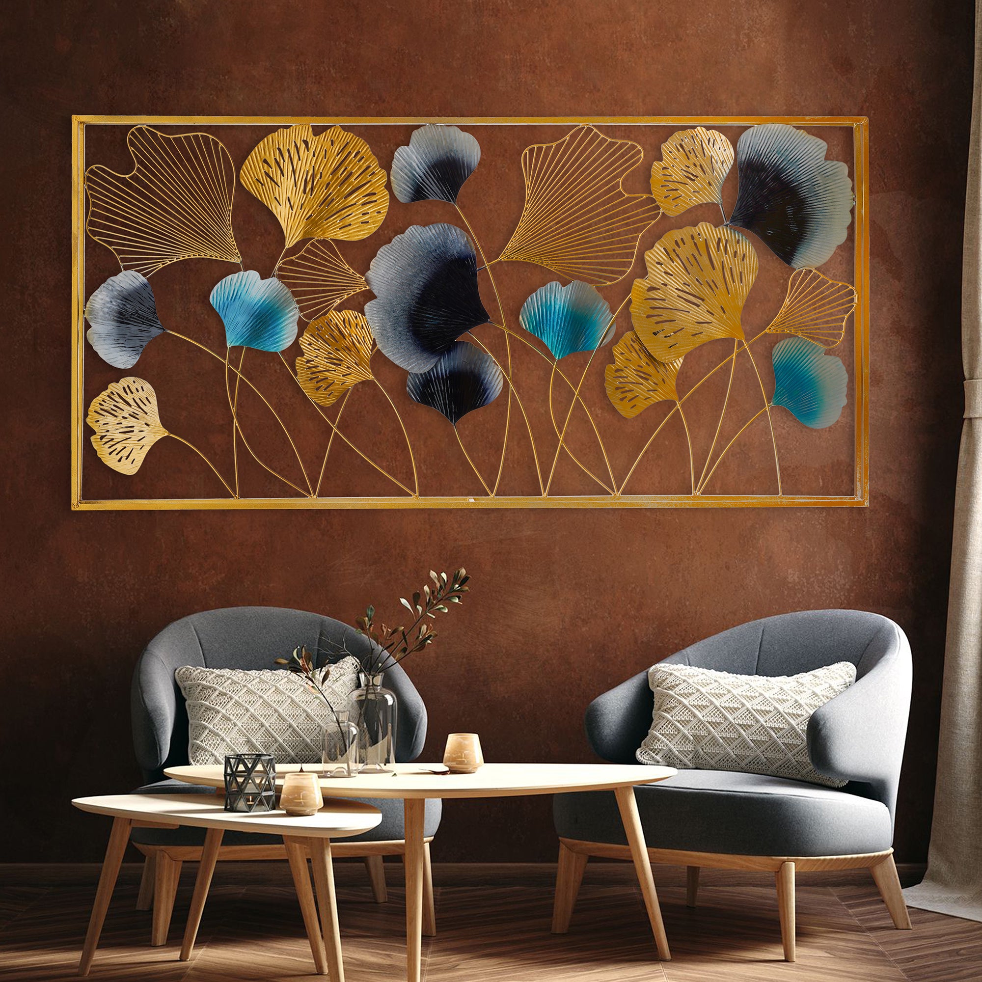 Floral Multicolored Metal Wall Art