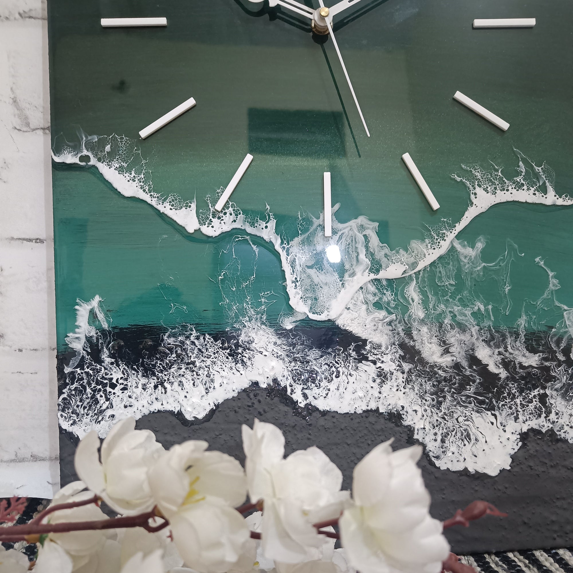 Multi Waves Epoxy Resin Wall Clock