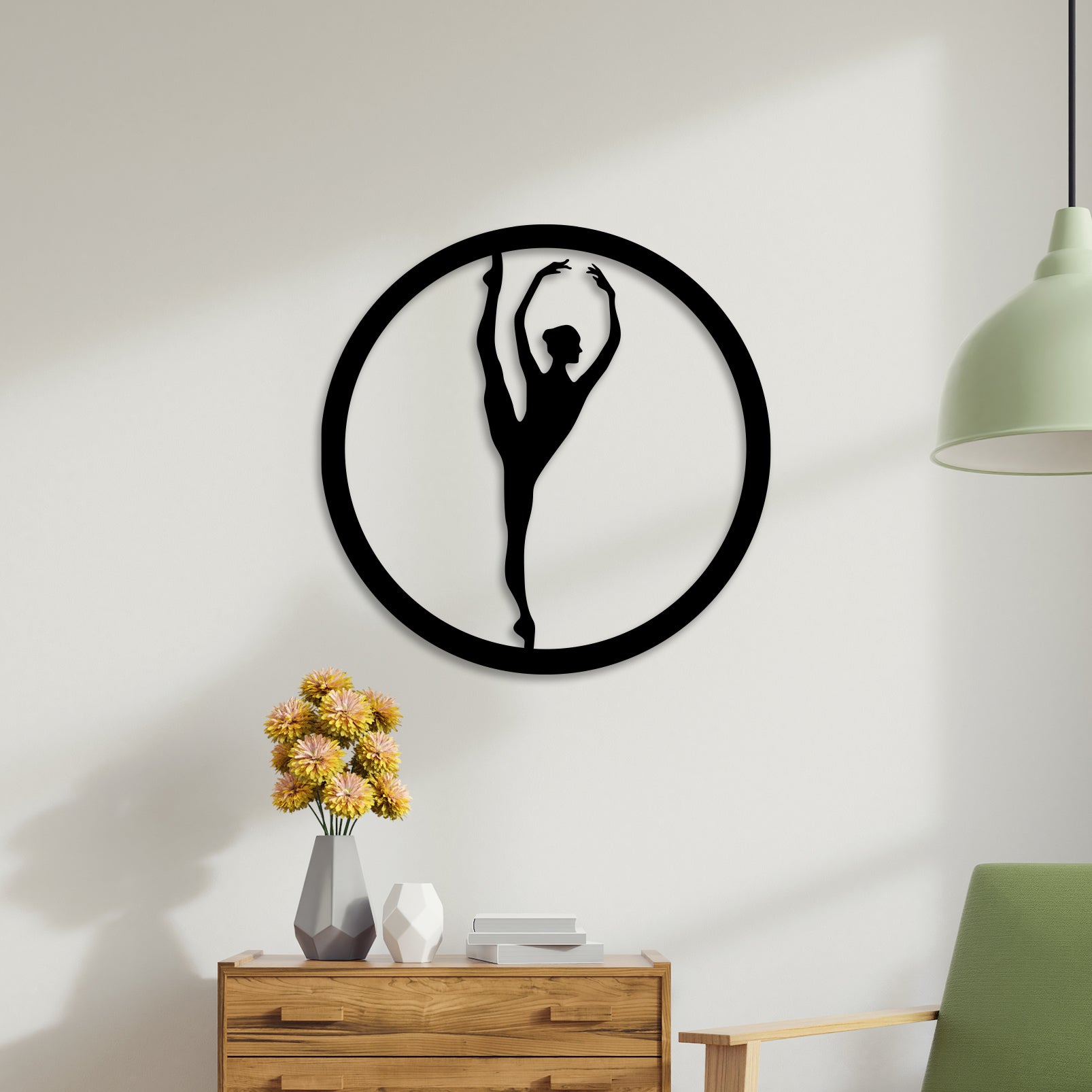 Gymnastic Pose Metal Wall Art