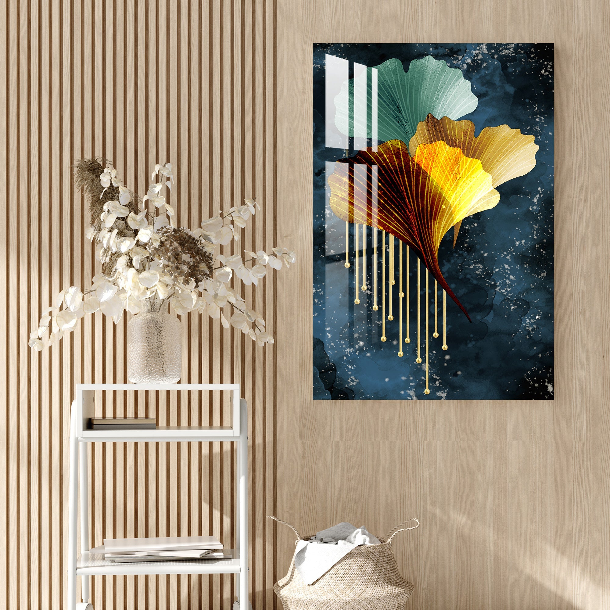 Naples Colourful Floral Acrylic Wall Art - 23.5X16 inches / 8MM (Premium)