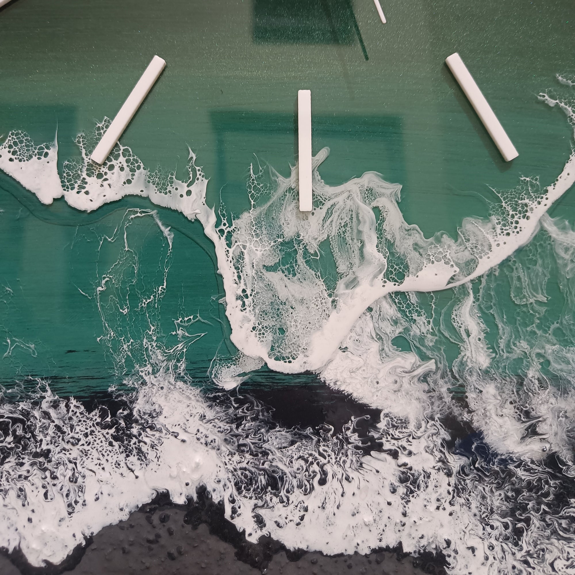 Multi Waves Epoxy Resin Wall Clock