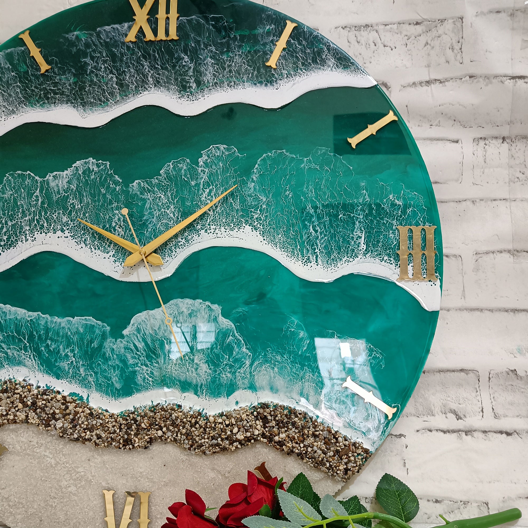 Multi Waves Epoxy Resin Wall Clock