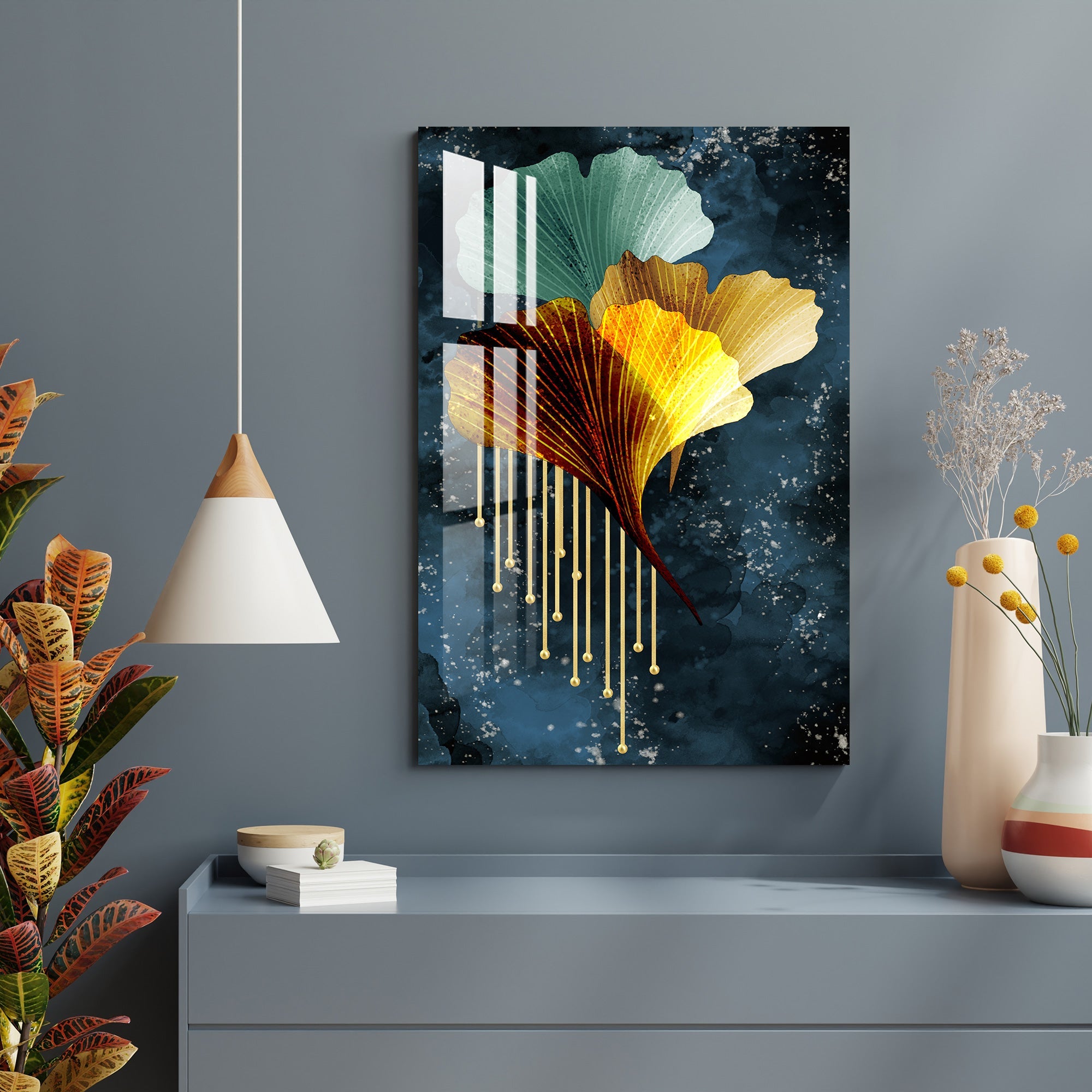 Naples Colourful Floral Acrylic Wall Art - 23.5X16 inches / 8MM (Premium)