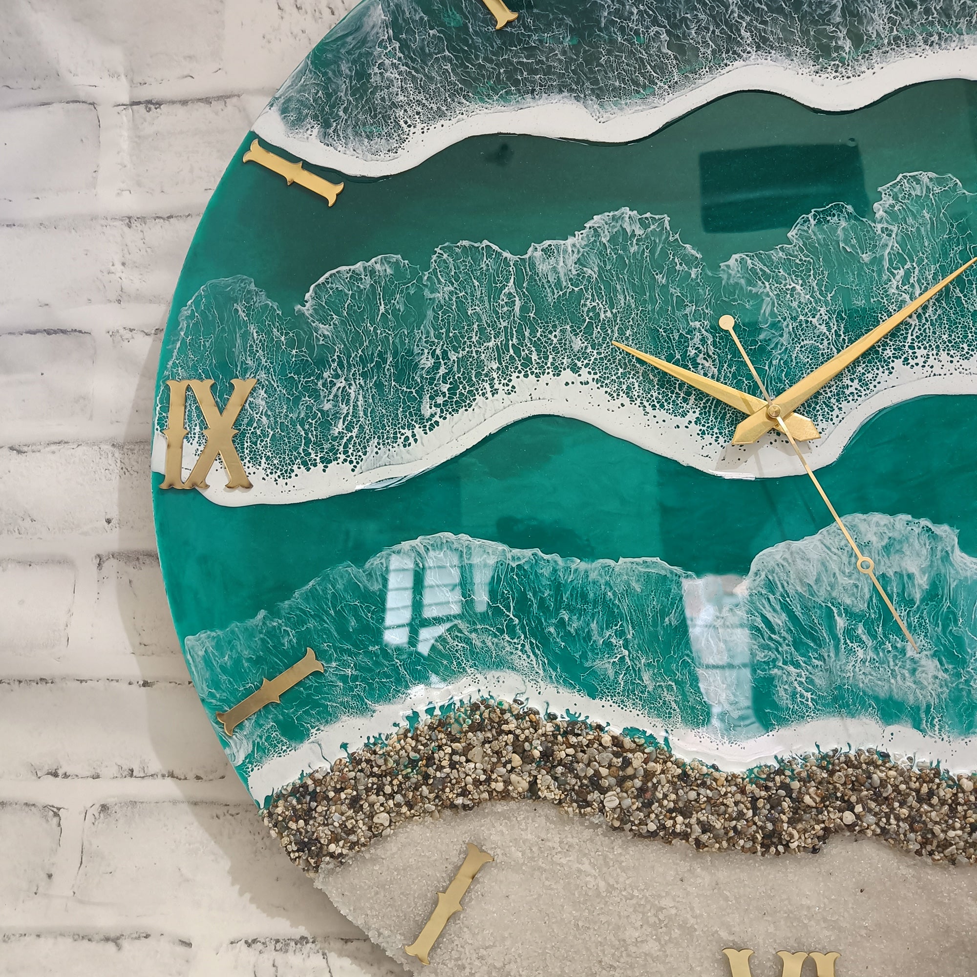 Multi Waves Epoxy Resin Wall Clock