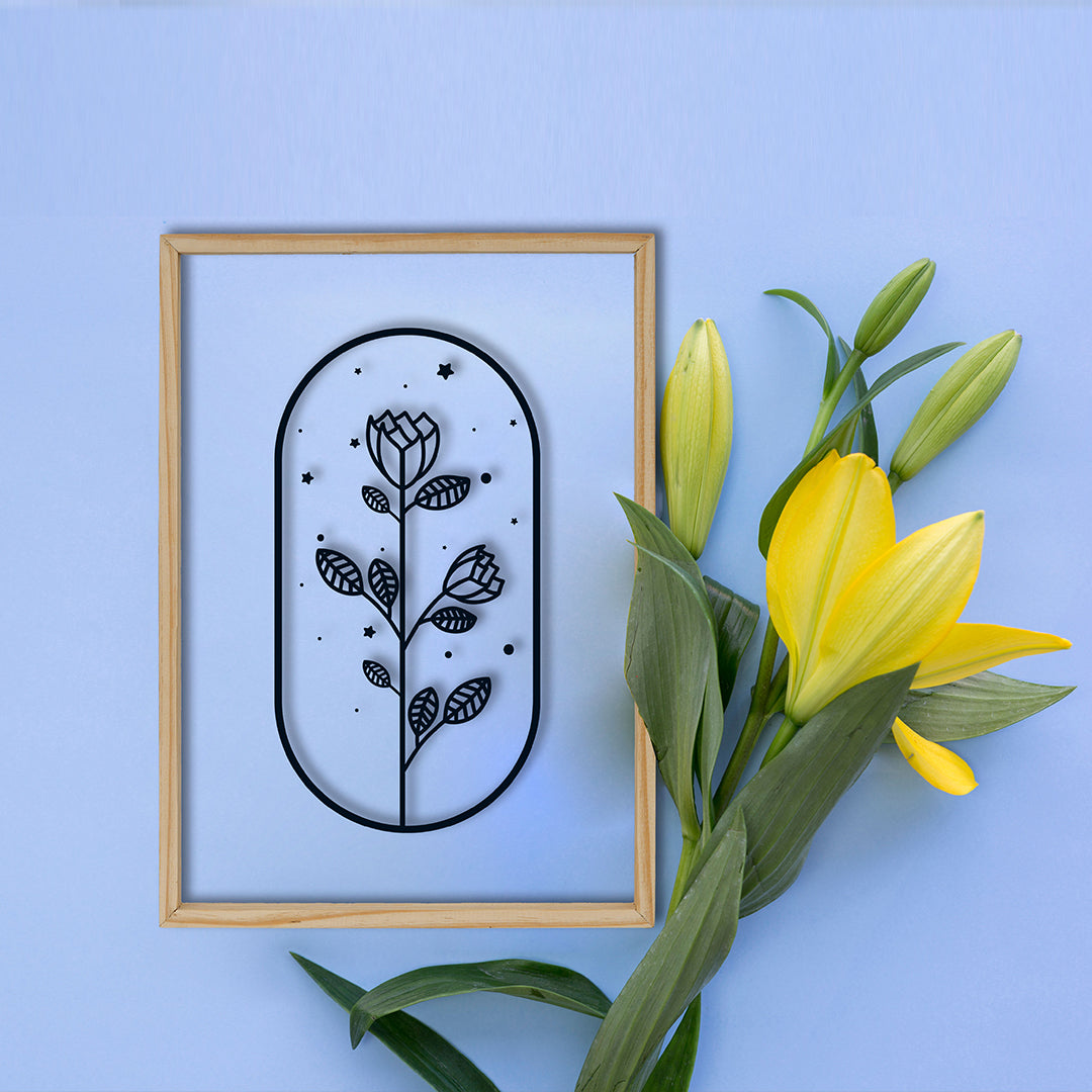 Rose Flower Acrylic Frame