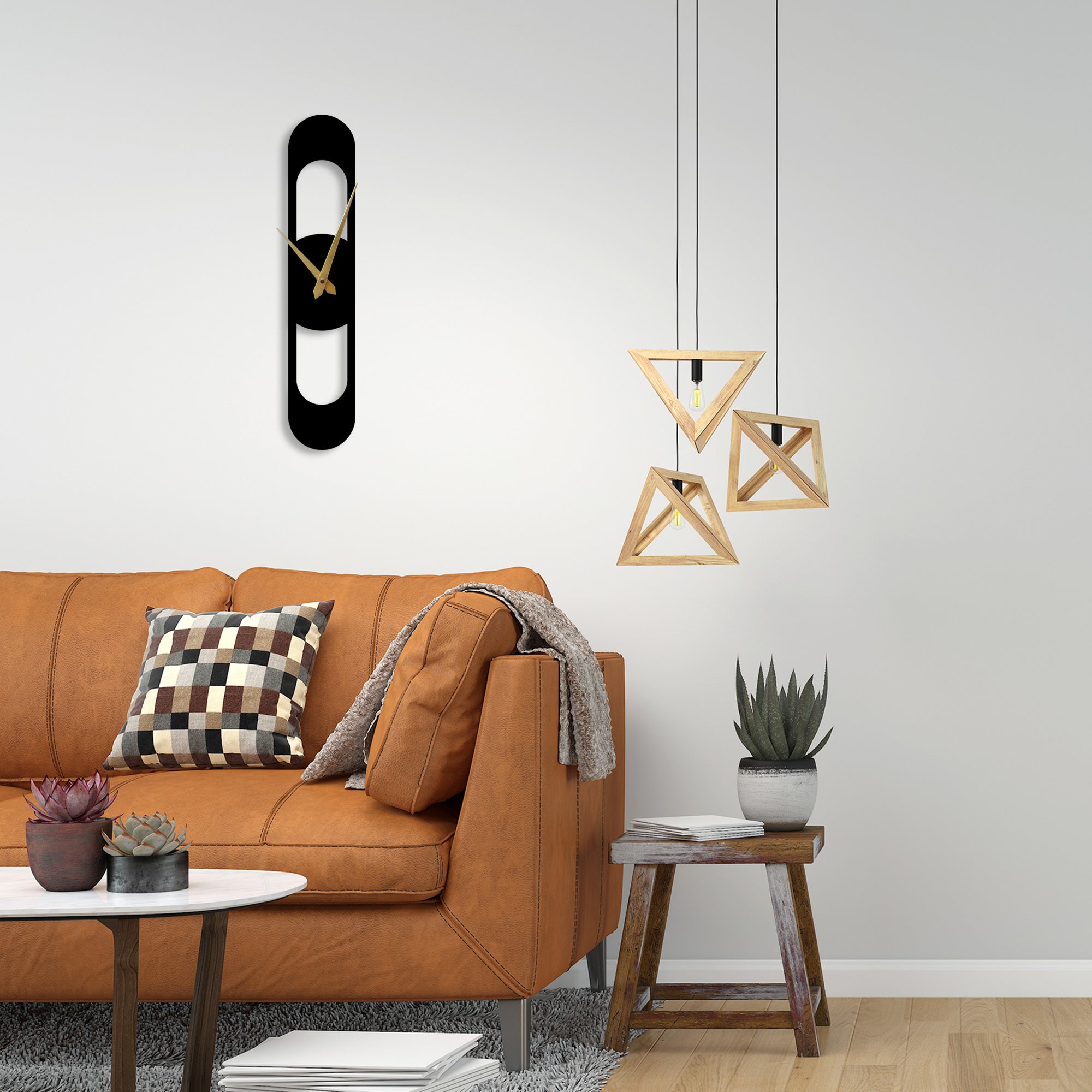 Modern Look Hanging Metal Wall Clock