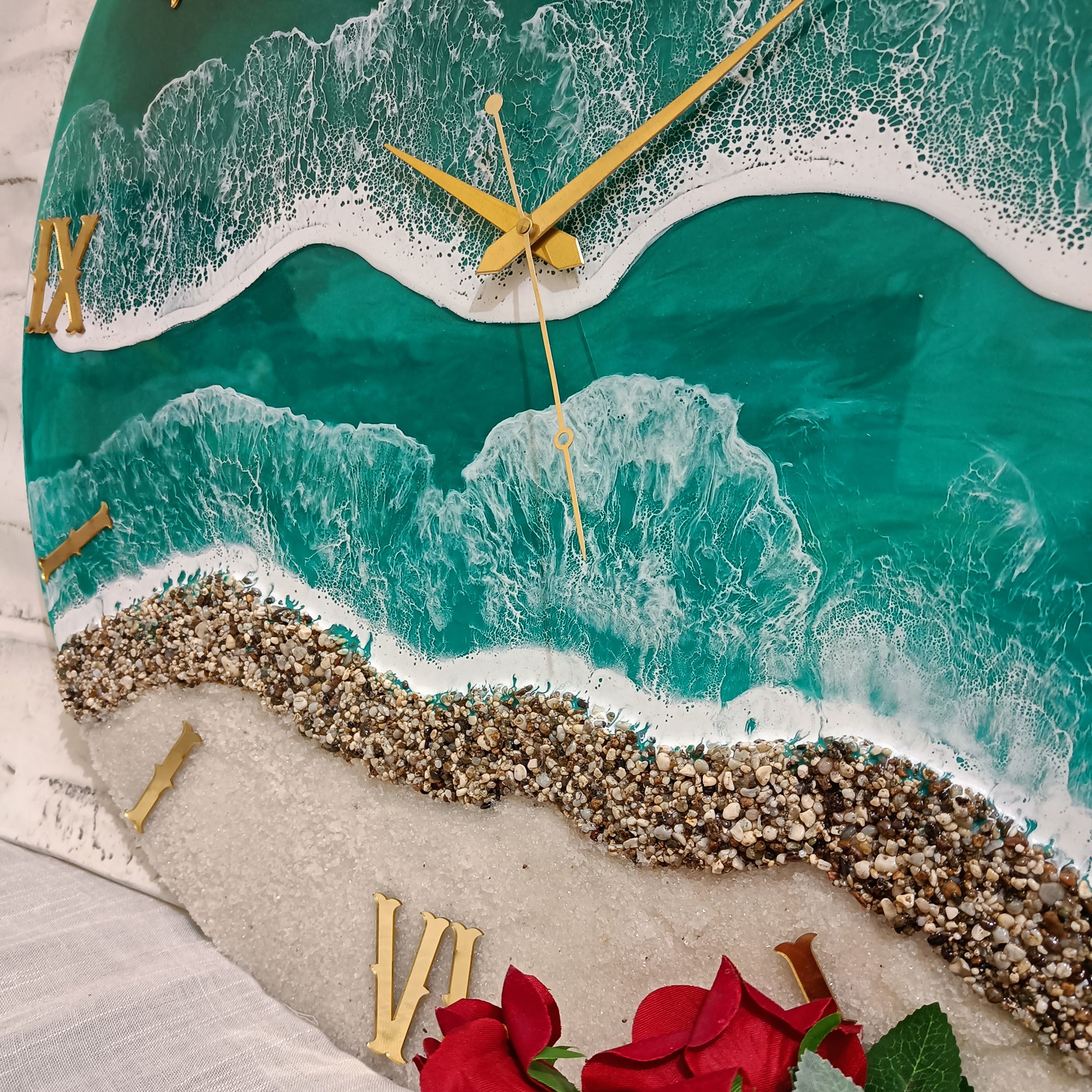 Multi Waves Epoxy Resin Wall Clock