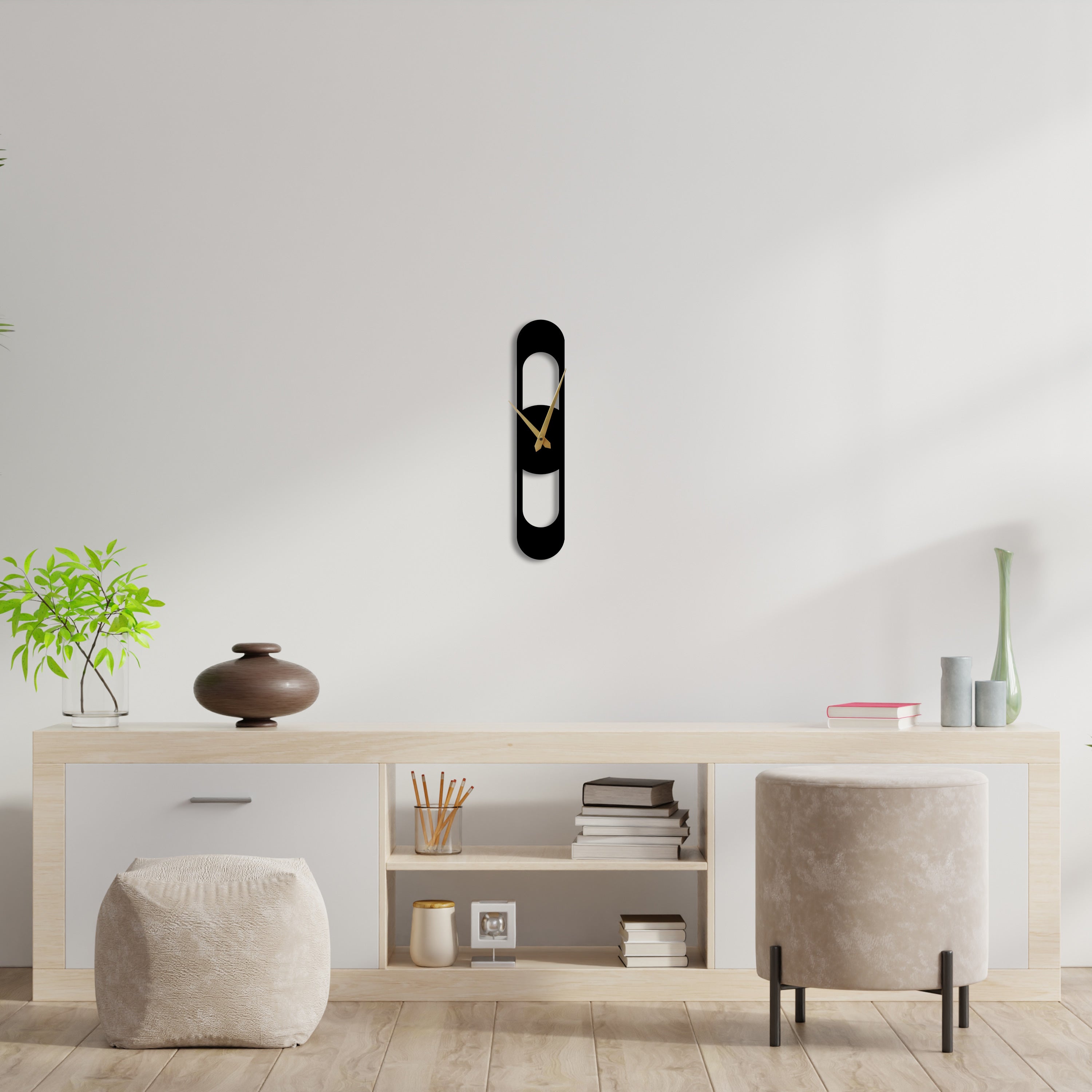 Modern Look Hanging Metal Wall Clock