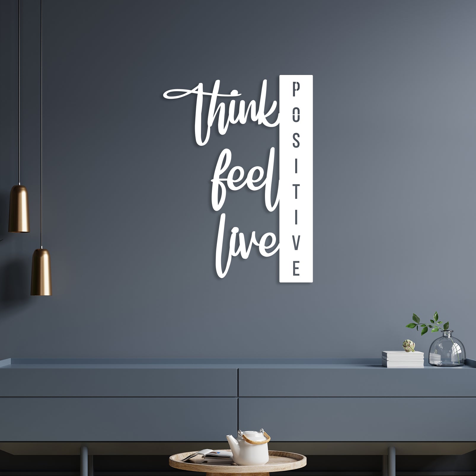 Positive Vibes Metal Wall Art