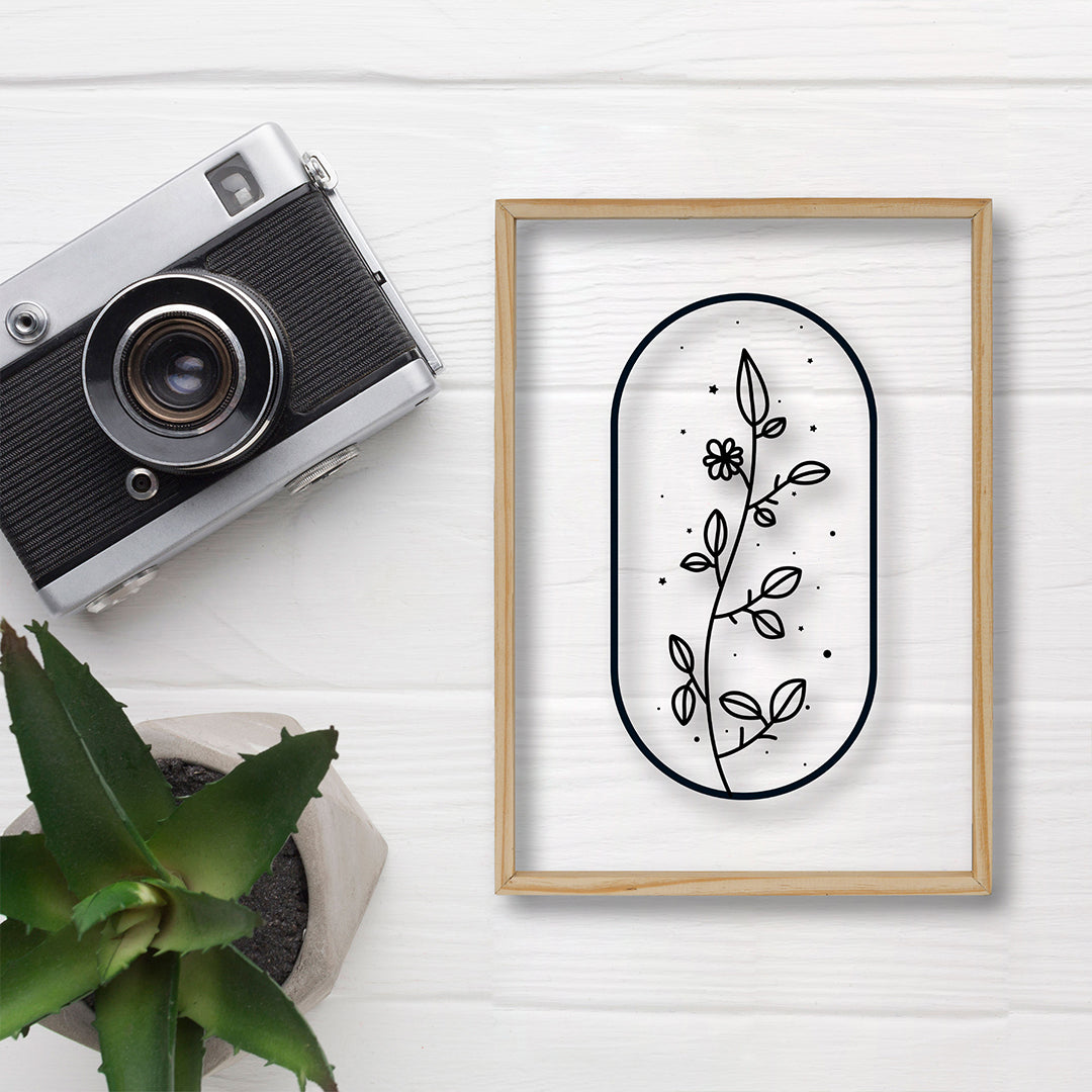 Beautiful Flower Acrylic Frame
