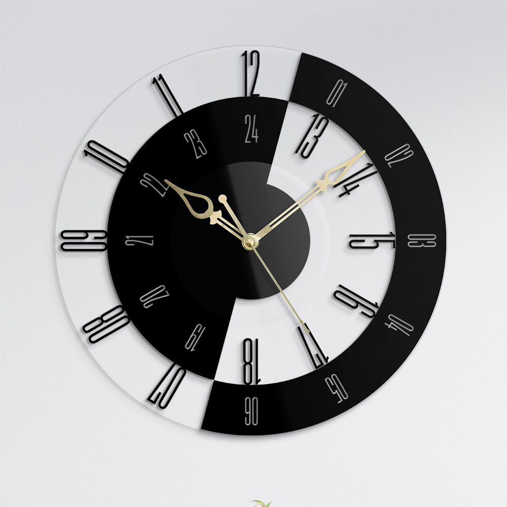 Acrylic Designer Roman Round Wall Clock