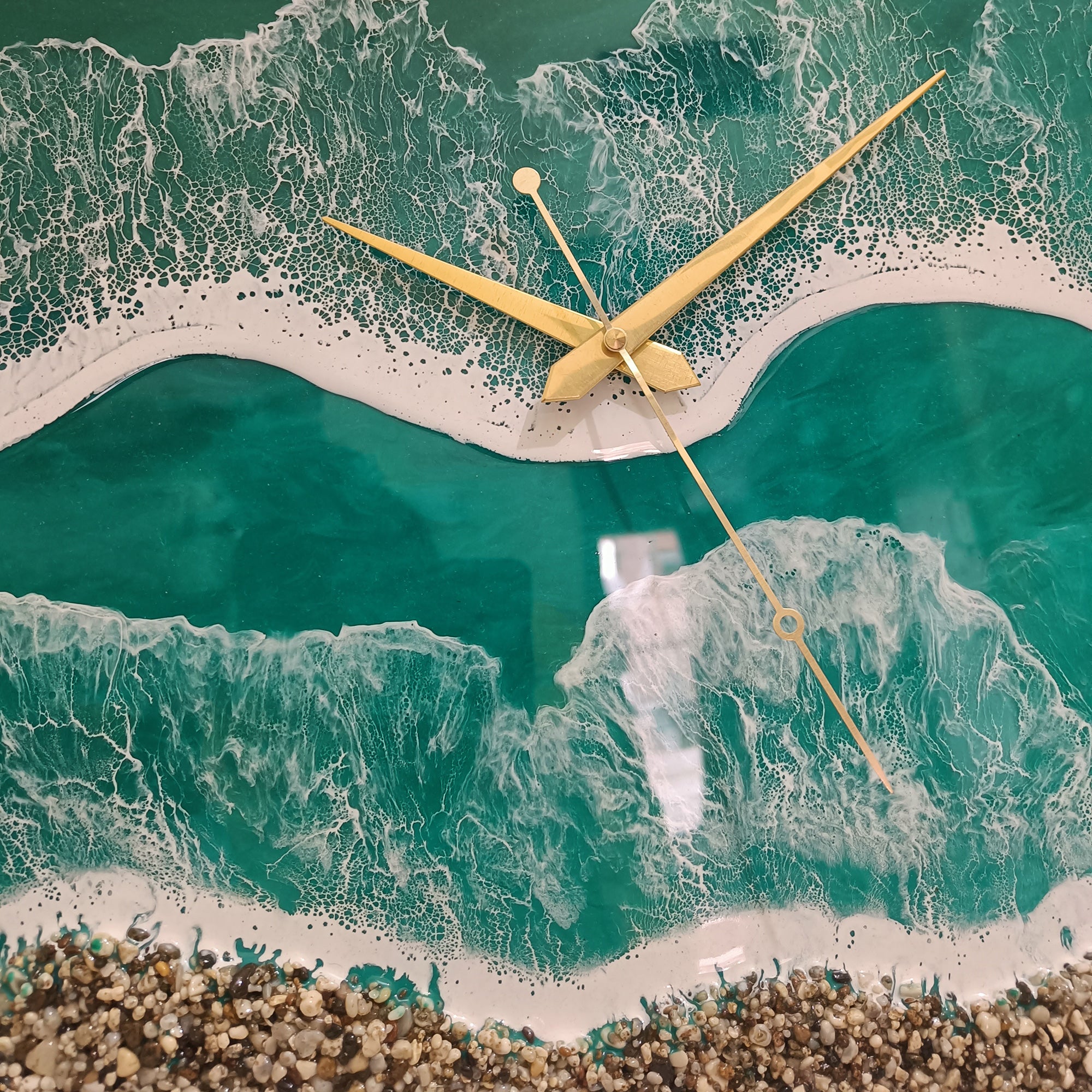 Multi Waves Epoxy Resin Wall Clock