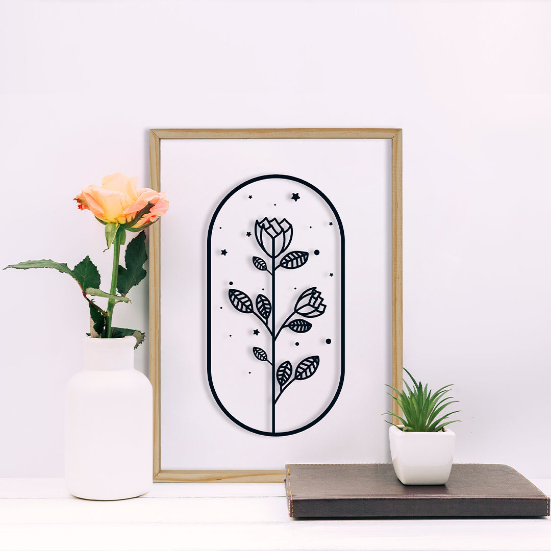 Rose Flower Acrylic Frame