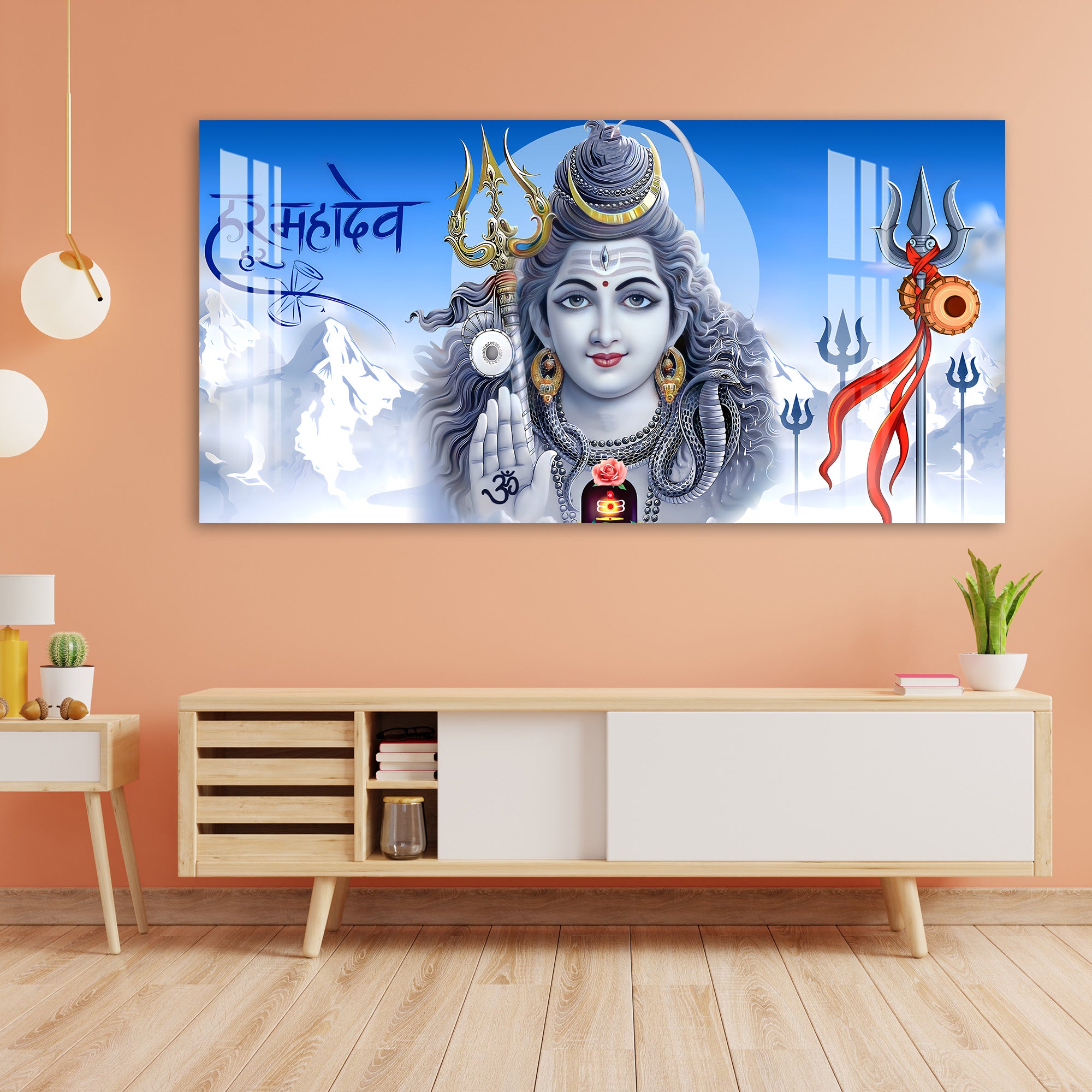 Om Namah Shivay Acrylic Wall Art
