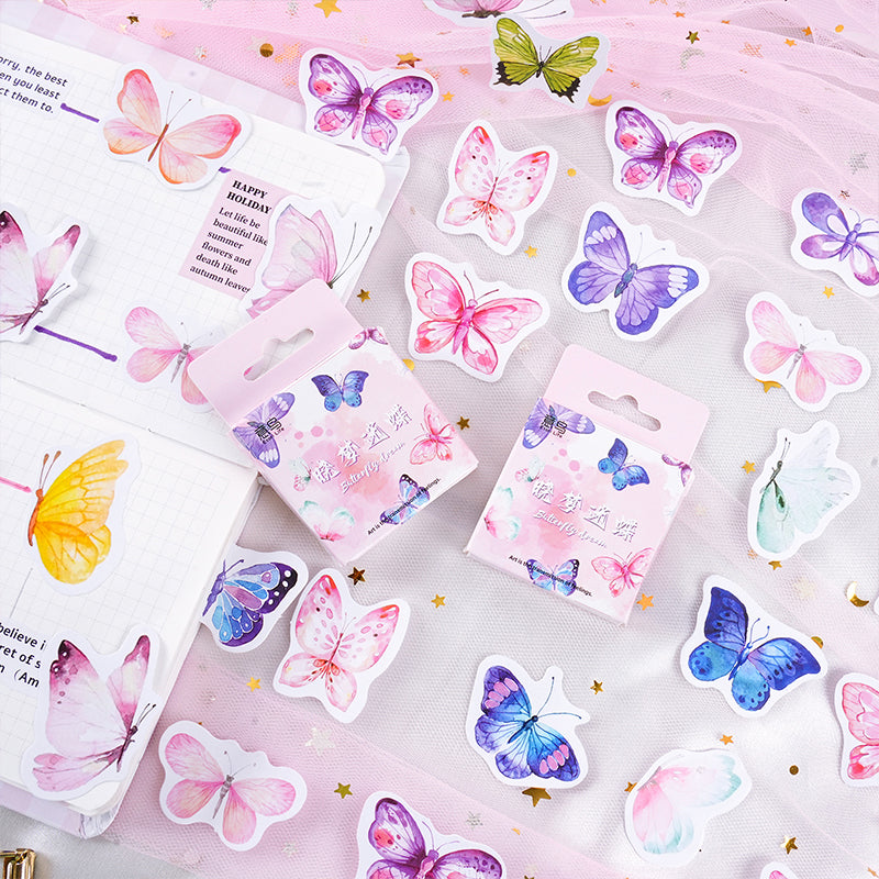 46PCS Dream fans butterfly series sticker