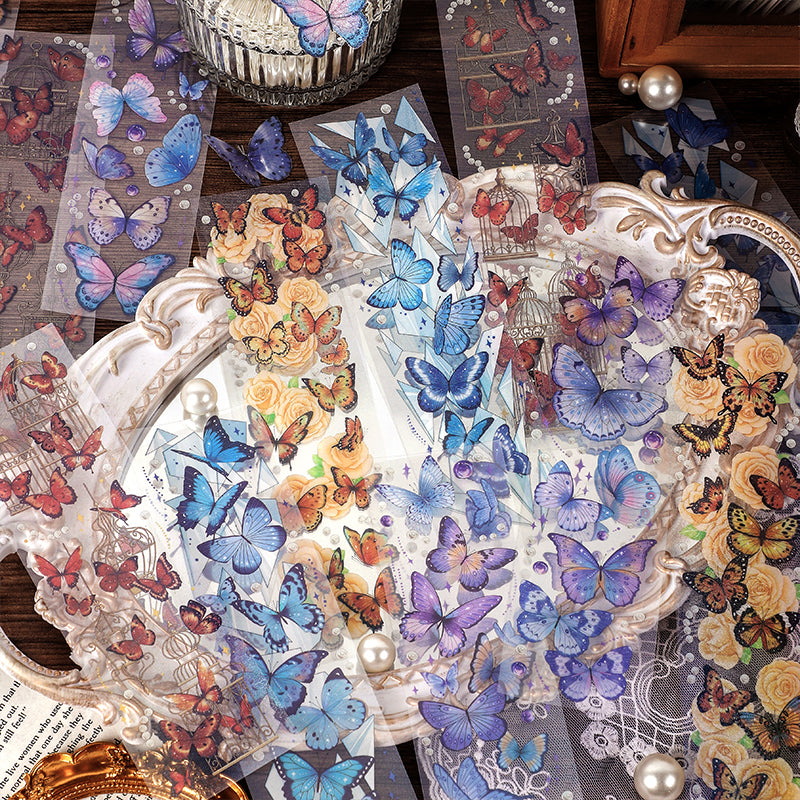 3PCS The hundred Butterfly Tulling series sticker