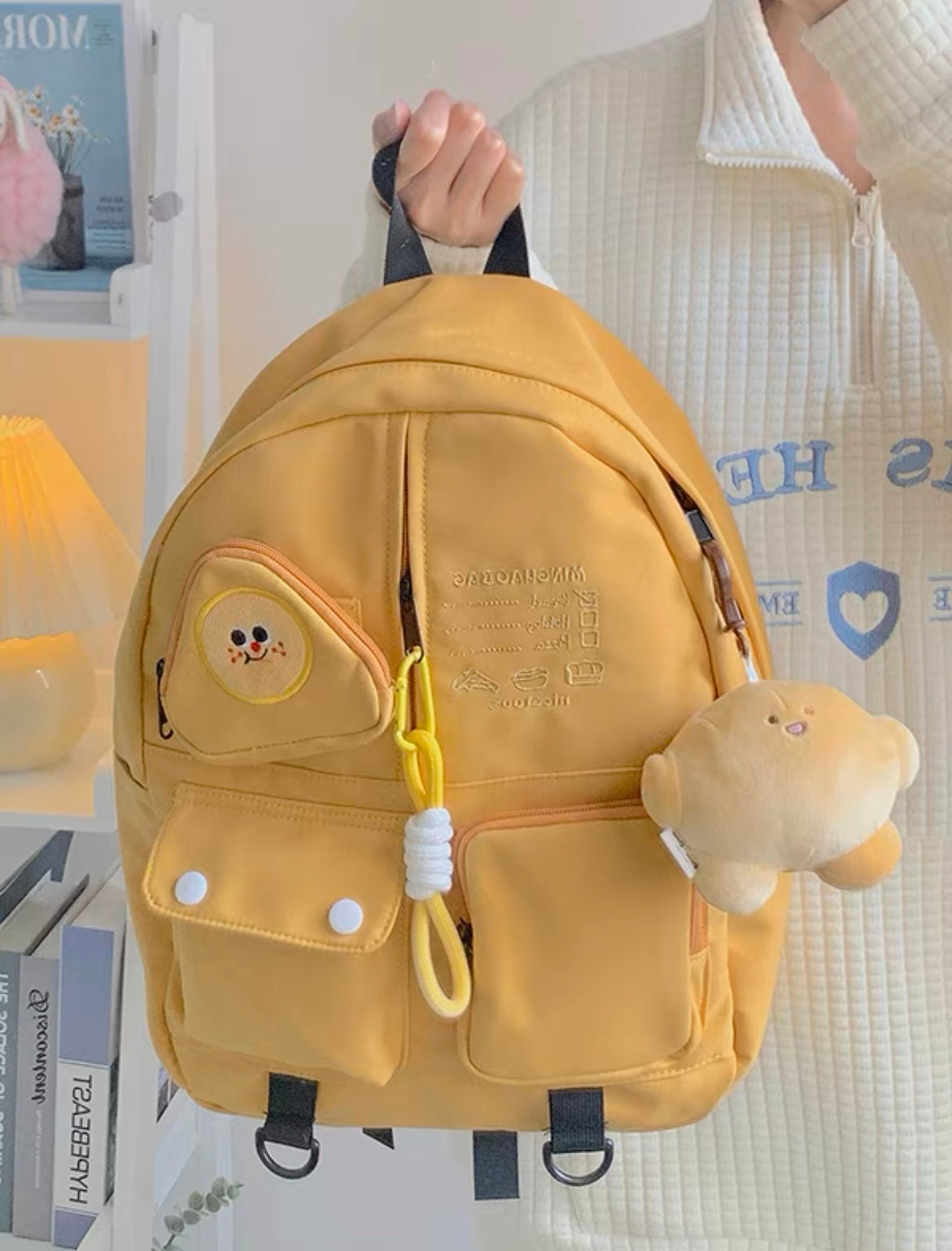 Cute Back to School Mr Bread Cool Stylish Backpack