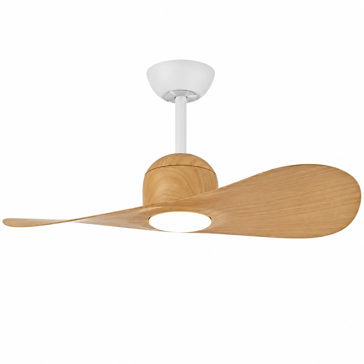 42 inch wood fan with three-color dimming light